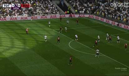 热刺开场4分钟落后！埃瓦尼尔森转身抽射破门，热刺0-1伯恩茅斯